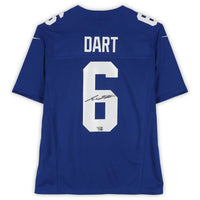 Jaxson Dart Autographed New York Giants Blue Nike Vapor Fuse Limited Jersey Fanatics