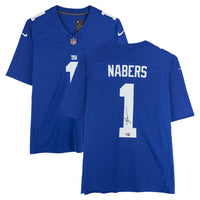 Malik Nabers Autographed New York Giants Royal Nike Vapor F.U.S.E. Limited Jersey Fanatics