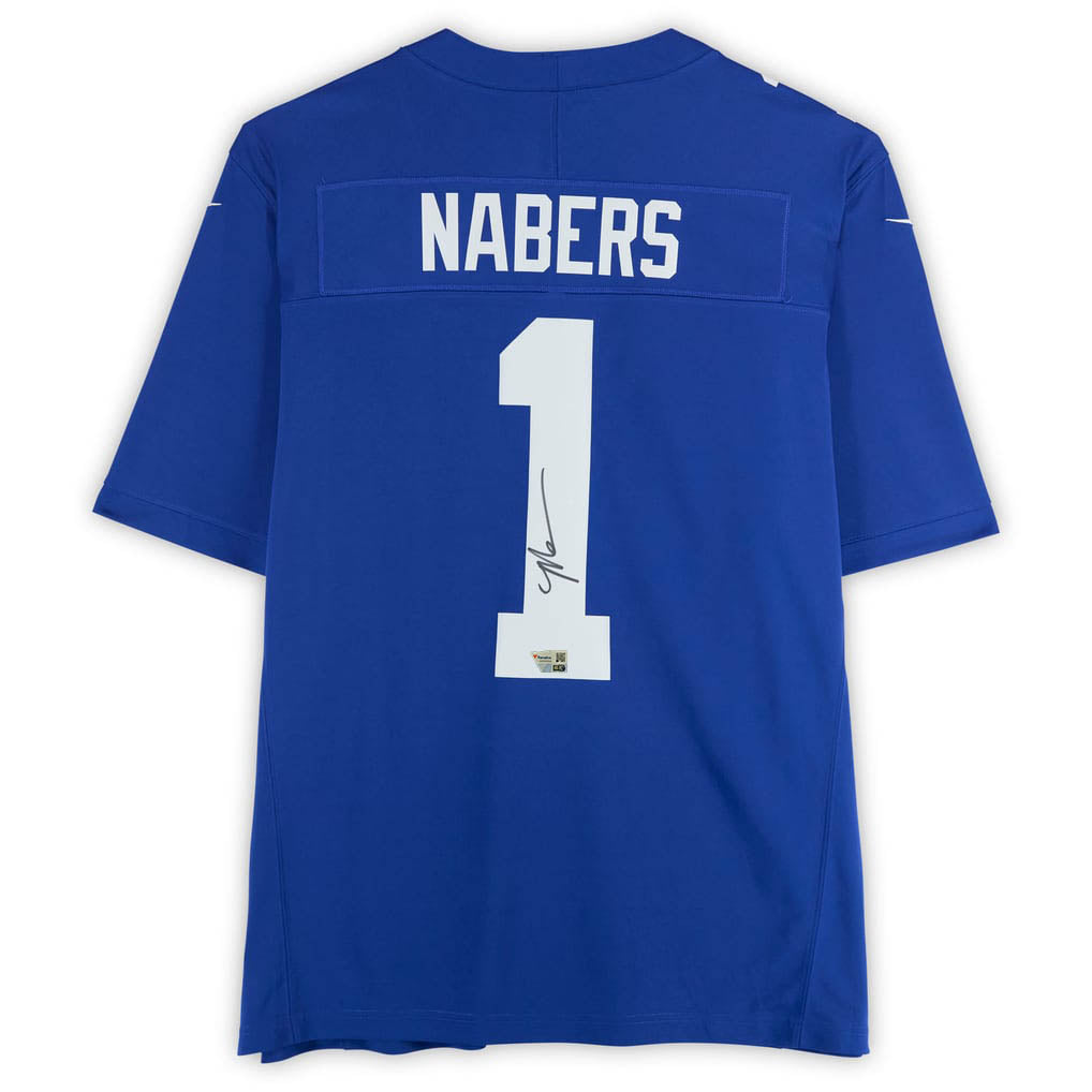 Malik Nabers Autographed New York Giants Royal Nike Vapor F.U.S.E. Limited Jersey Fanatics
