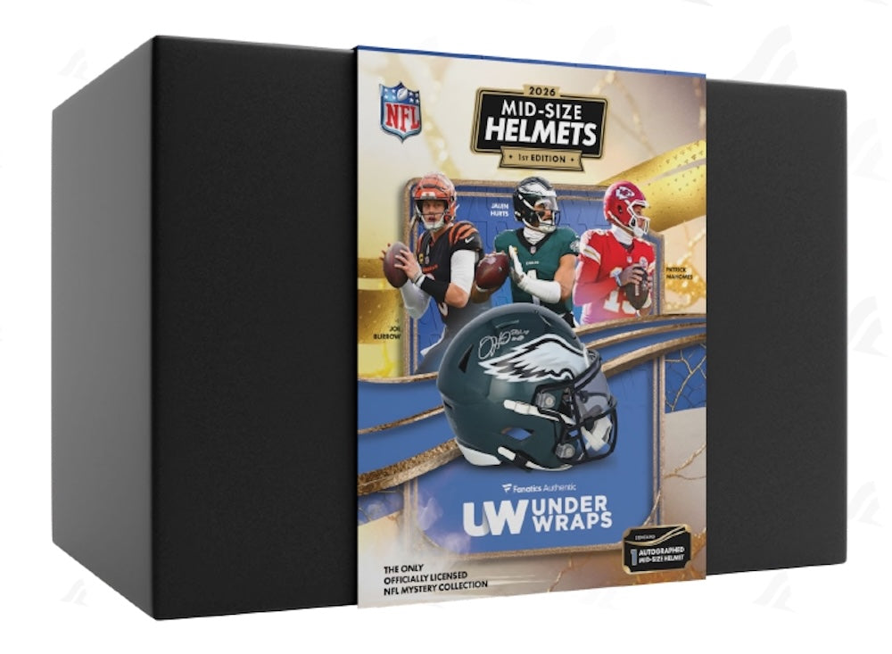 2026 Under Wraps Autographed Mid-Size MIDI Helmet (Brady, Mahomes, etc) Fanatics