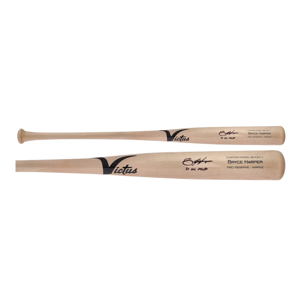 BRYCE HARPER Autographed "2021 NL MVP" Philadelphia Phillies Game Model Bat FANATICS