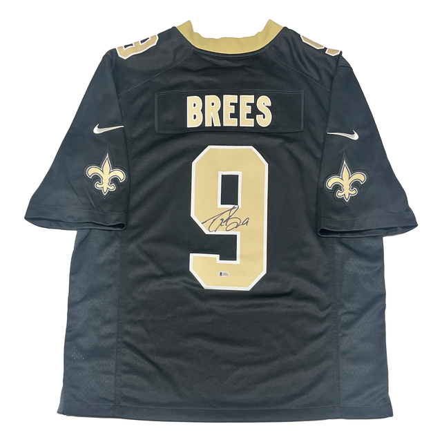Drew Brees Autographed New Orleans Saints Nike Black Jersey Beckett
