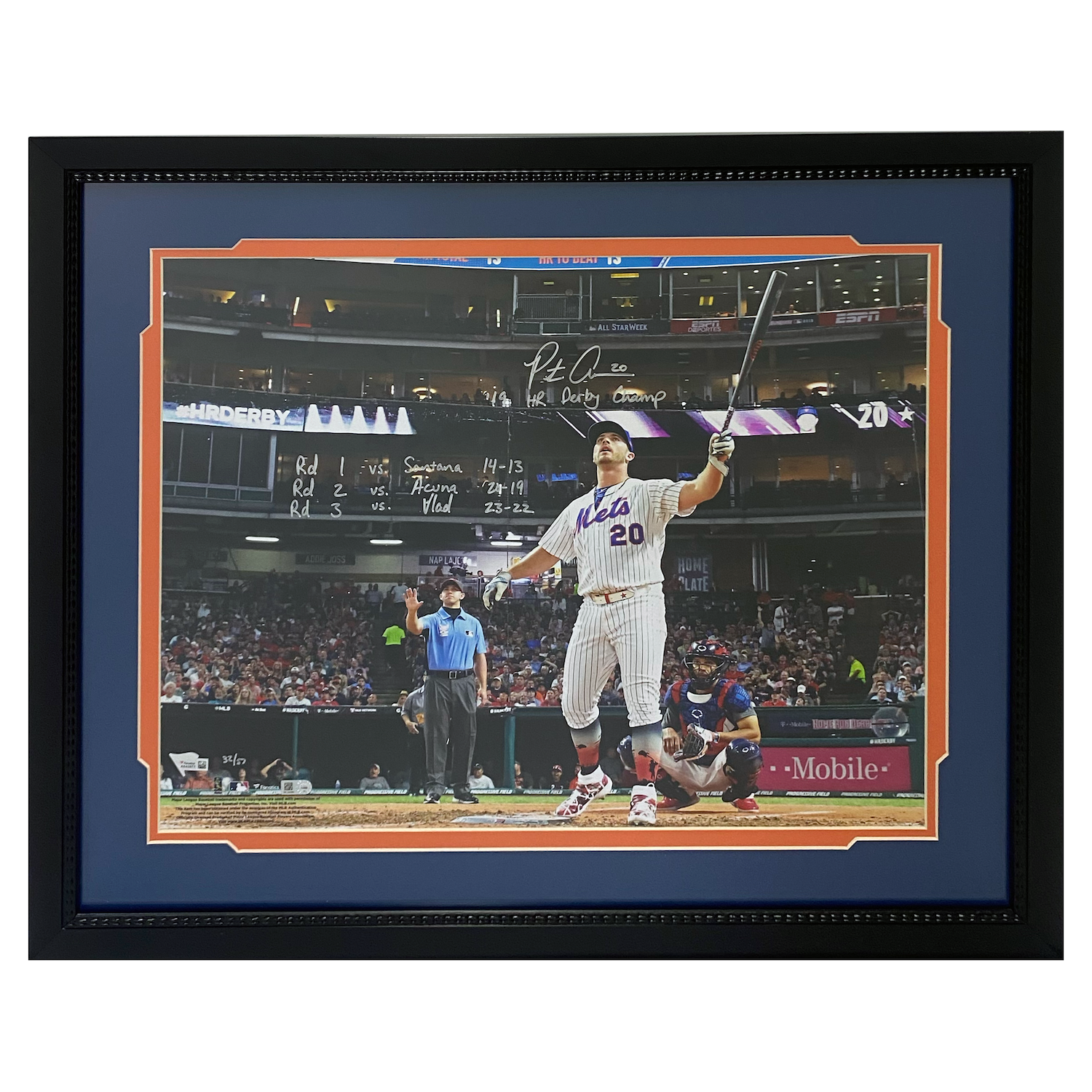 Pete Alonso Autographed New York Mets Multi-Inscribed 20" x   24" Framed 16" x 20" Photo Fanatics LE