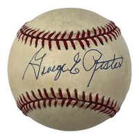 George Pfister Autographed Official National League Dodgers Baseball Beckett