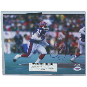 Thurman Thomas Autographed/Inscribed "HOF 07" Buffalo Bills 8" x 10" Photograph PSA/DNA