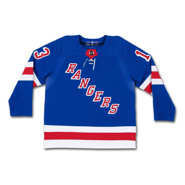 ALEXIS LAFRENIERE Autographed & Inscribed “NHL Debut 1/14/21” Authentic Blue Adidas New York Rangers Jersey UDA