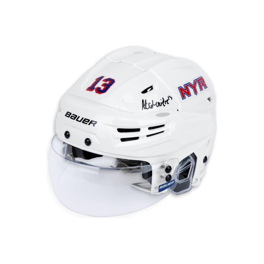 ALEXIS LAFRENIERE Autographed White Bauer New York Rangers Helmet UDA
