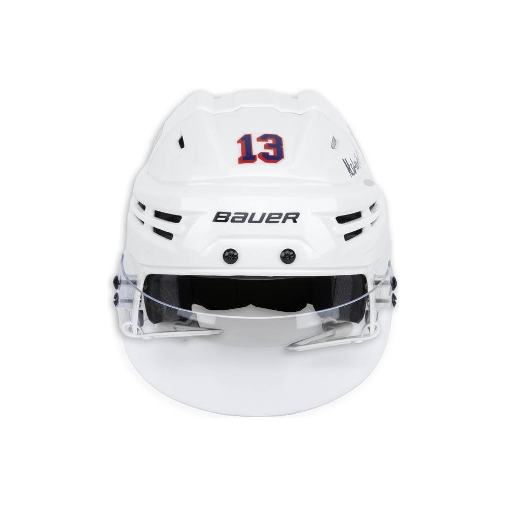 ALEXIS LAFRENIERE Autographed White Bauer New York Rangers Helmet UDA