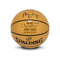 ANTHONY DAVIS Autographed Los Angeles Lakers 2020 NBA Finals Champions Gold Spalding Basketball UDA