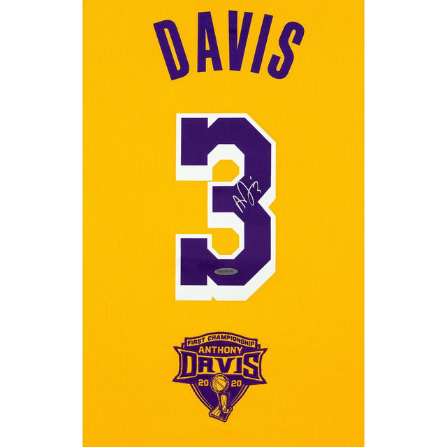 ANTHONY DAVIS Autographed Los Angeles Lakers Icon Edition Swingman Nike Jersey With Championship Embroidered Patch UDA