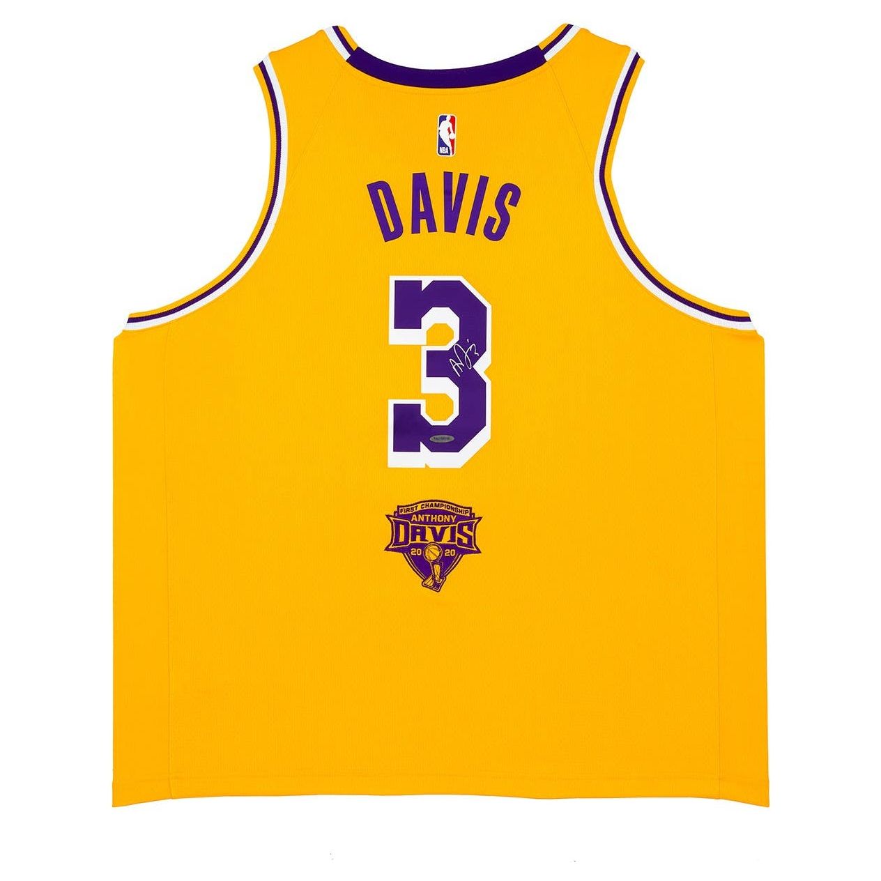 ANTHONY DAVIS Autographed Los Angeles Lakers Icon Edition Swingman Nike Jersey With Championship Embroidered Patch UDA