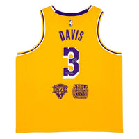 ANTHONY DAVIS Autographed Los Angeles Lakers Icon Edition Swingman Nike Jersey With Dual Championship Embroidered Patches UDA