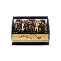 ANTHONY DAVIS Autographed Los Angeles Lakers NBA Game-Used Floor With “Mission Complete” 10x8 Photo Curve Display UDA
