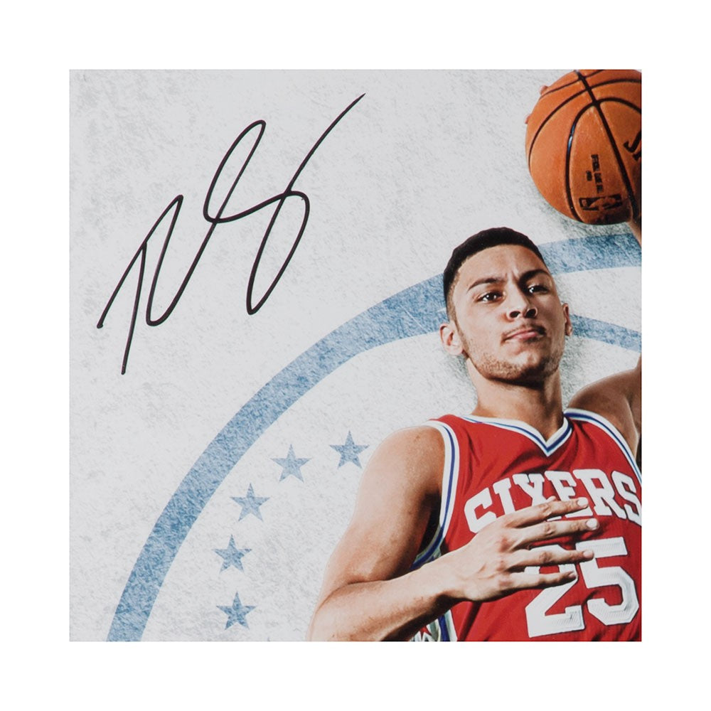 BEN SIMMONS AUTOGRAPHED Philadelphia 76ers "ALL SYSTEMS GO" 16 X 20 UDA