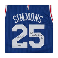 BEN SIMMONS Autographed & Inscribed Philadelphia 76ers Away Jersey UDA