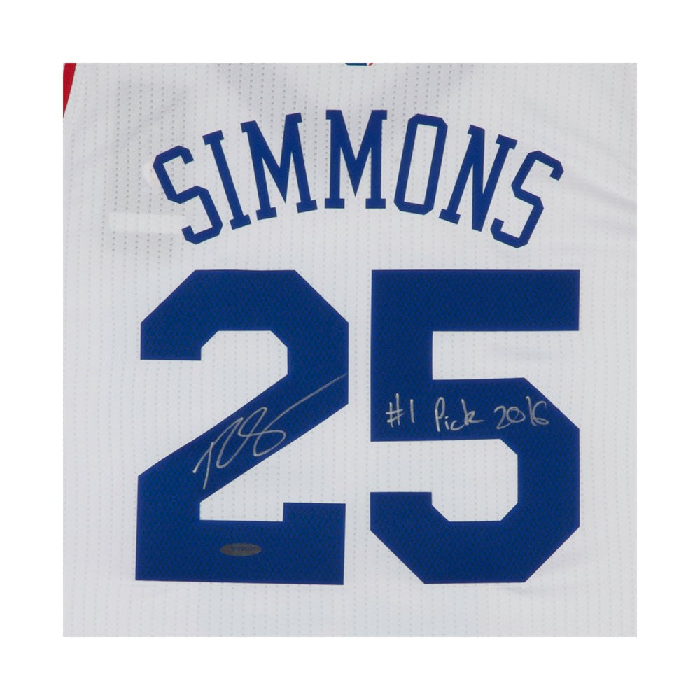 BEN SIMMONS Autographed & Inscribed Philadelphia 76ers Home Jersey UDA