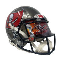 TOM BRADY Autographed Buccaneers Custom Visor Authentic Speed Helmet FANATICS