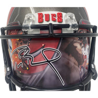 TOM BRADY Autographed Buccaneers Custom Visor Authentic Speed Helmet FANATICS