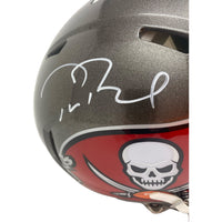 TOM BRADY Autographed Buccaneers Custom Visor Authentic Speed Helmet FANATICS
