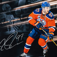 CONNOR MCDAVID Autographed Edmonton Oilers "Playoff Collage" 20 x 24 UDA LE 97