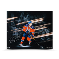 CONNOR MCDAVID Autographed Edmonton Oilers "Playoff Collage" 20 x 24 UDA LE 97