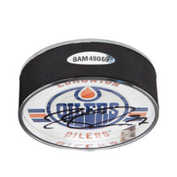 CONNOR MCDAVID AUTOGRAPHED EDMONTON OILERS ACRYLIC PUCK