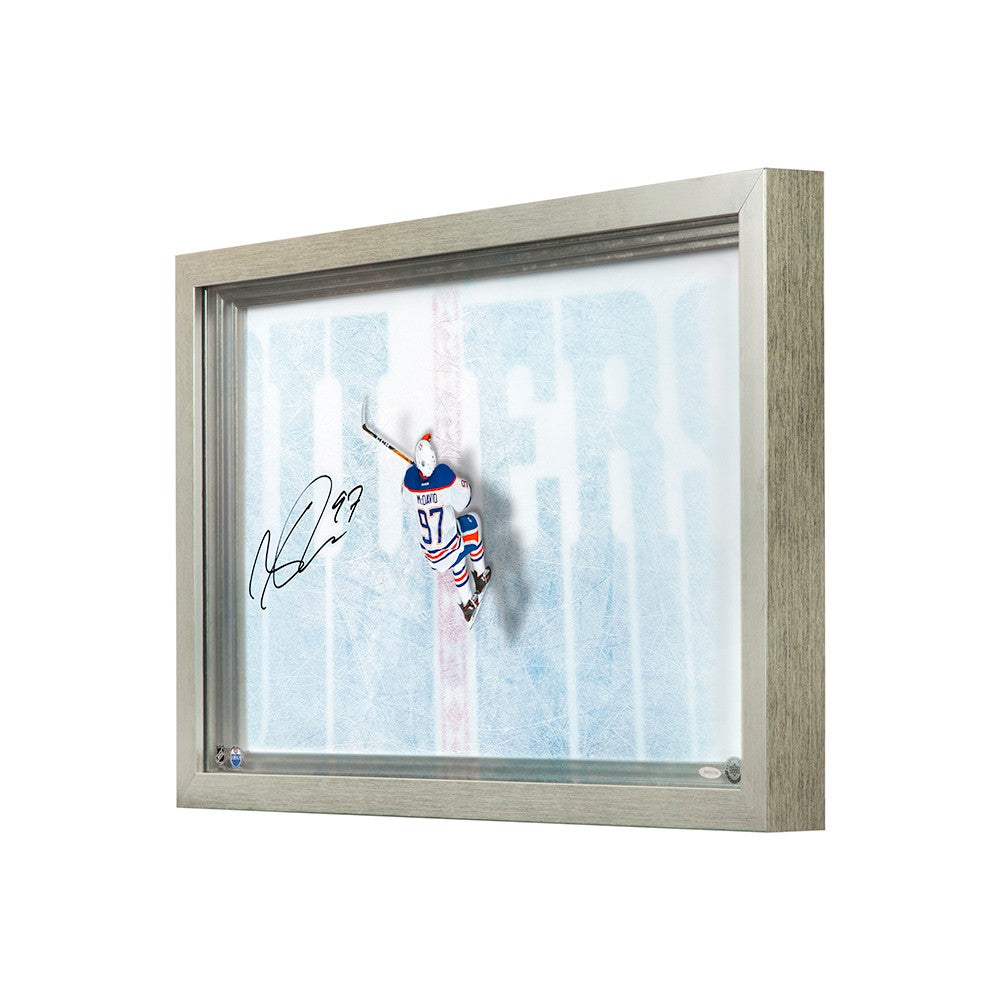 CONNOR MCDAVID Autographed Edmonton Oilers "Great from Above" Acrylic Display UDA