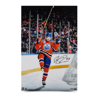 CONNOR MCDAVID Autographed Edmonton Oilers "Home Opener Celebration" 24 x 16 Photo UDA