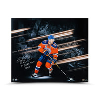 CONNOR MCDAVID Autographed & Inscribed Edmonton Oilers “Playoff Collage ” 20 x 24 UDA