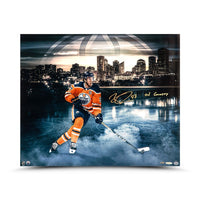 CONNOR McDAVID Autographed Edmonton Oilers "River City" Oilers 20 x 24 Photograph UDA LE 97