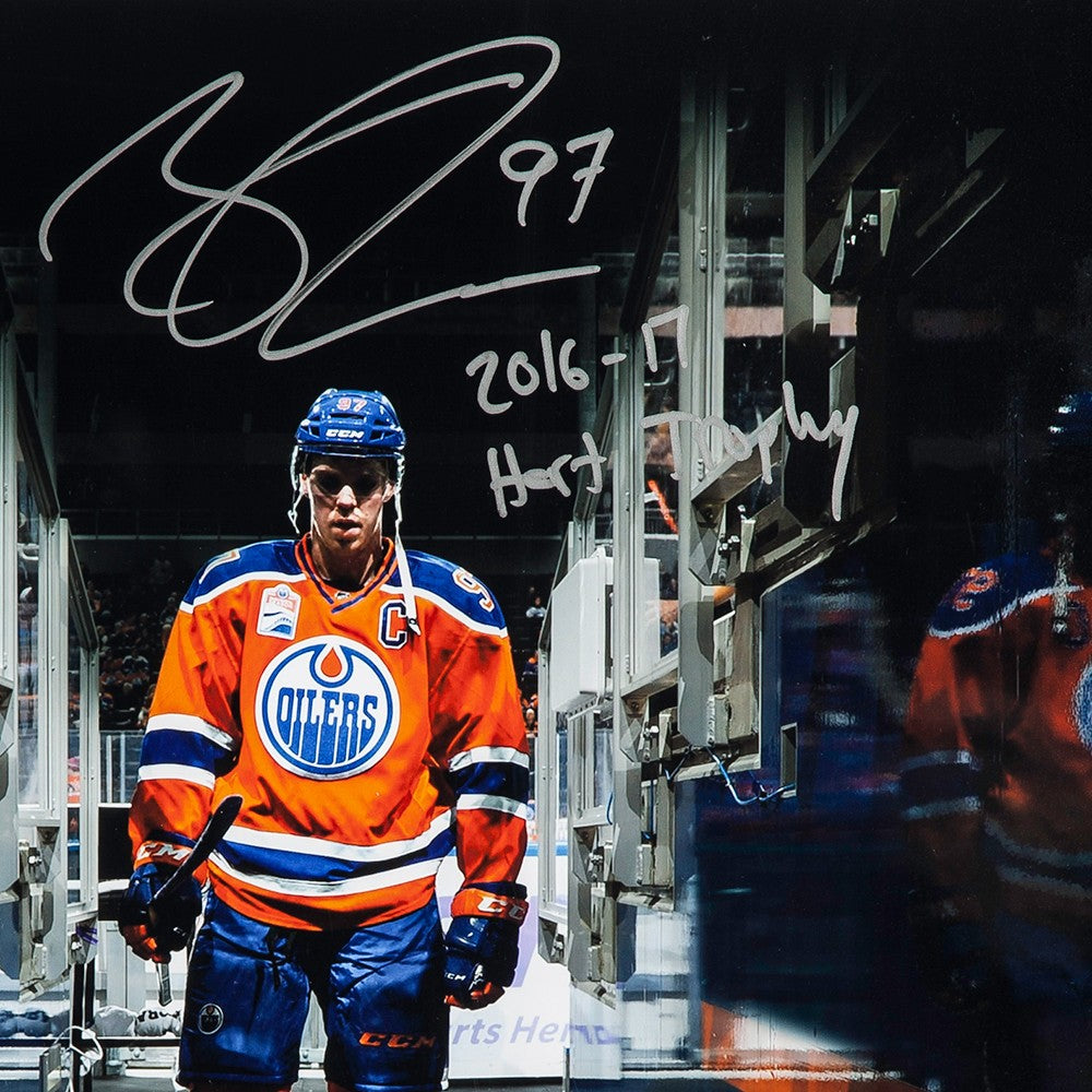 CONNOR MCDAVID Autographed & Inscribed Edmonton Oilers "Tunnel Vision" 16 x 20 UDA LE 97