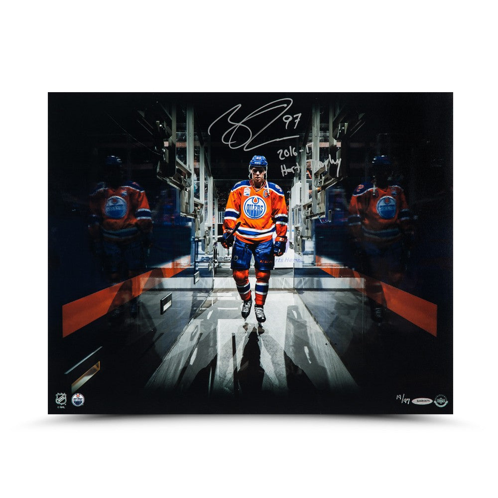 CONNOR MCDAVID Autographed & Inscribed Edmonton Oilers "Tunnel Vision" 16 x 20 UDA LE 97