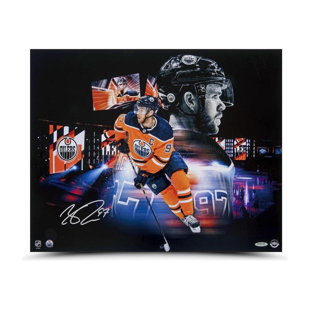 CONNOR MCDAVID Autographed Edmonton Oilers “The Bubble” 20x16 Photo UDA