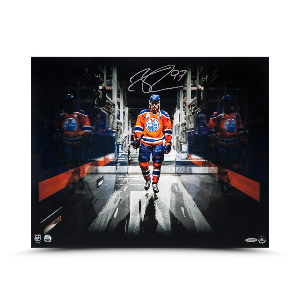 CONNOR MCDAVID Autographed Edmonton Oilers “Tunnel Vision” 16 X 20 UDA