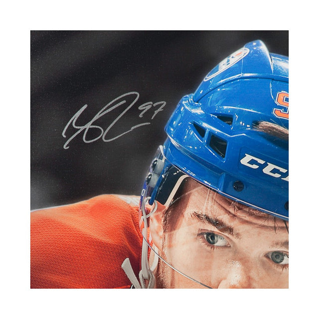 CONNOR MCDAVID AUTOGRAPHED UP CLOSE & PERSONAL 20 X 24 CANVAS UDA