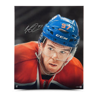 CONNOR MCDAVID AUTOGRAPHED UP CLOSE & PERSONAL 20 X 24 CANVAS UDA