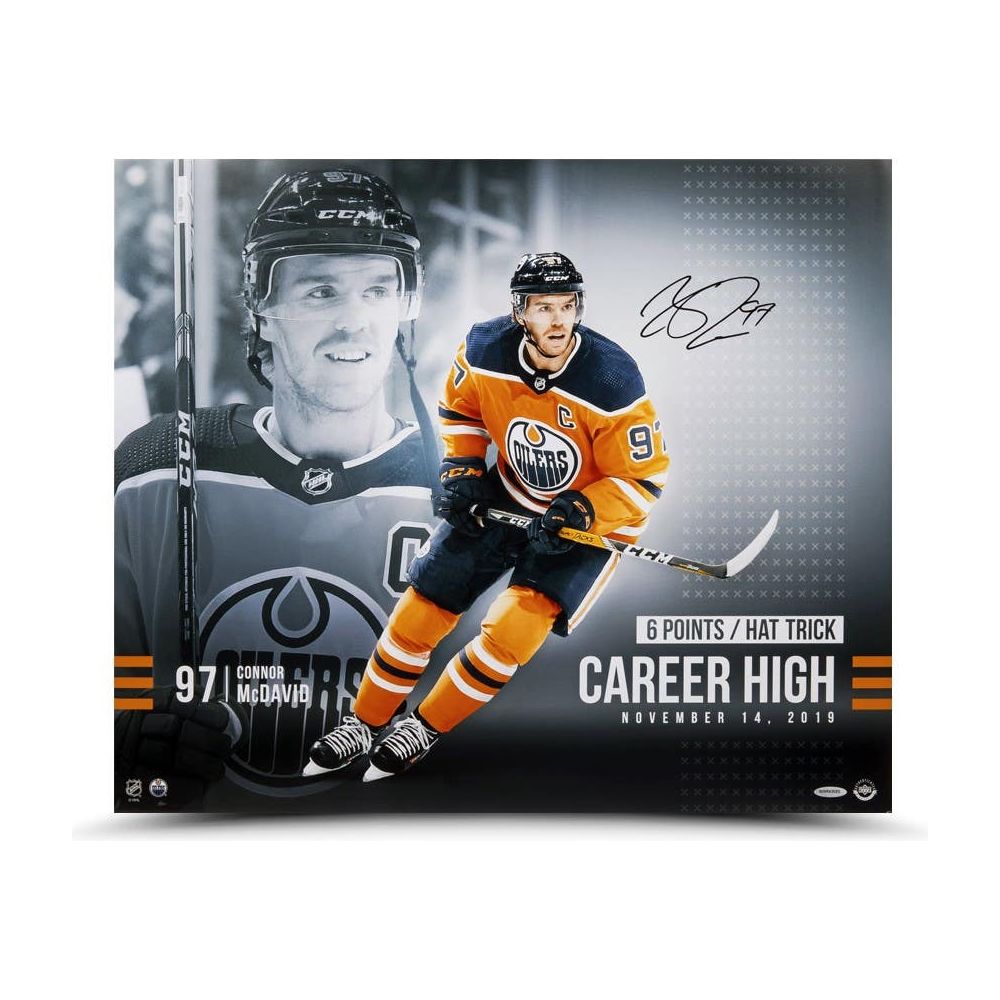CONNOR MCDAVID Autographed “Career Night” 24x20 Photo UDA
