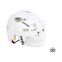 EELI TOLVANEN Autographed & Inscribed “Smashville” Nashville Predators White Mini Helmet UDA