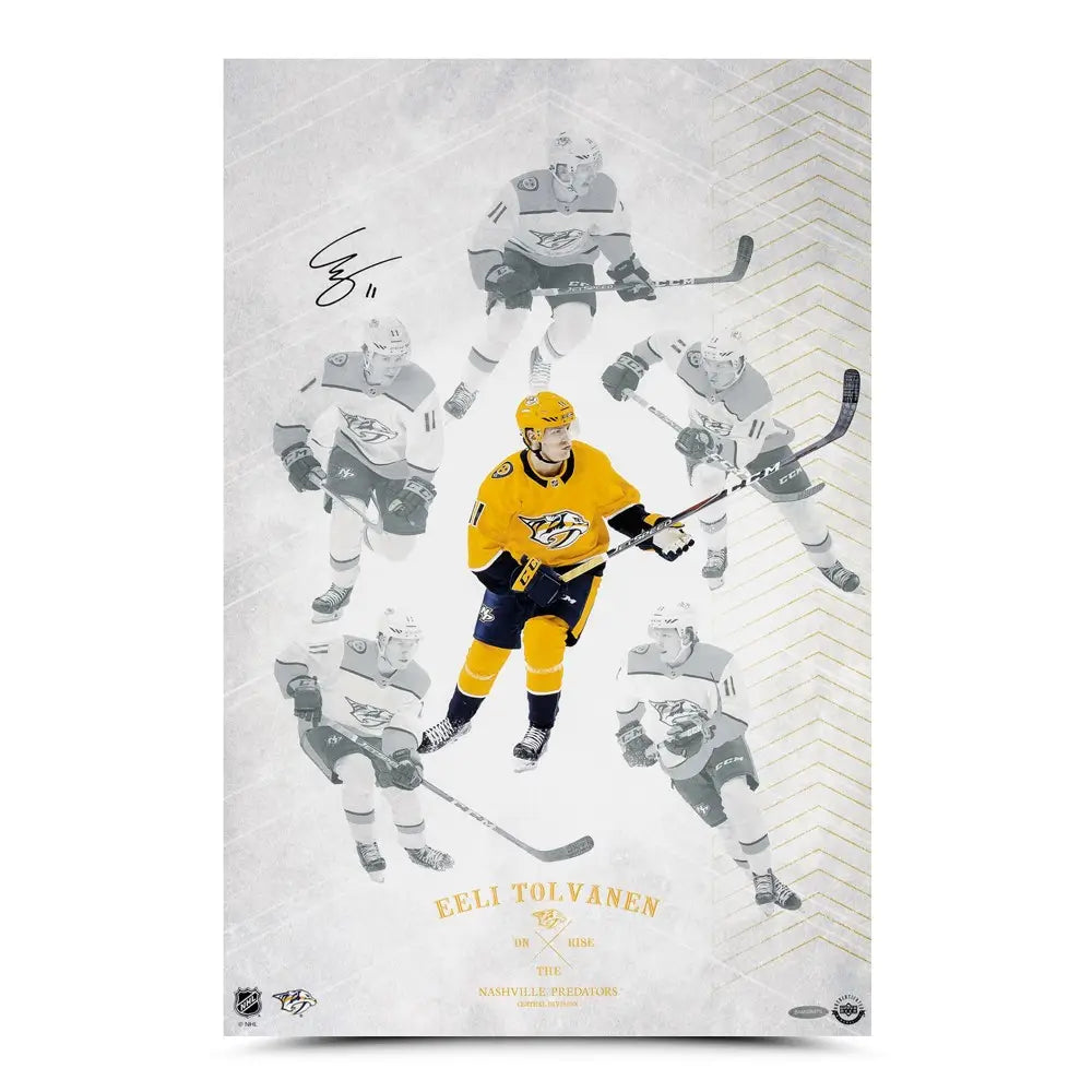EELI TOLVANEN Autographed Nashville Predators “On The Rise” 16x24 Photo UDA