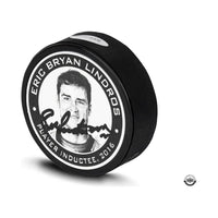 ERIC LINDROS Autographed “Hockey Hall of Fame” Puck UDA
