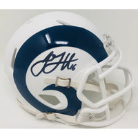 JARED GOFF Autographed Los Angeles Rams White Matte Mini Speed Helmet FANATICS