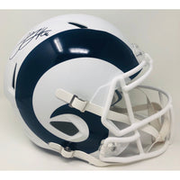 JARED GOFF Autographed Los Angeles Rams White Matte Full Size Speed Helmet FANATICS