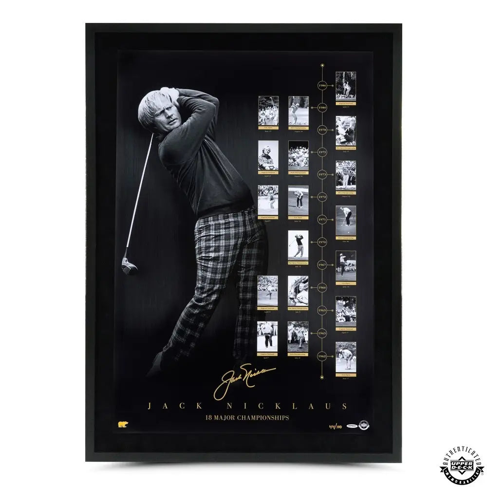 JACK NICKLAUS Autographed & Framed “The Golden Standard” 24x36 Photo UDA