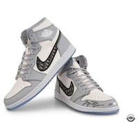 Michael Jordan Autographed Nike Air Jordan 1 High Dior LE 6 Upper Deck