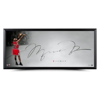 Michael Jordan Autographed 46" x 20" framed photo The Show “Shot of Silver” Upper Deck
