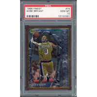 KOBE BRYANT 1996 TOPPS Finest RC #74 No Coating Rookie Lakers PSA Gem Mint 10