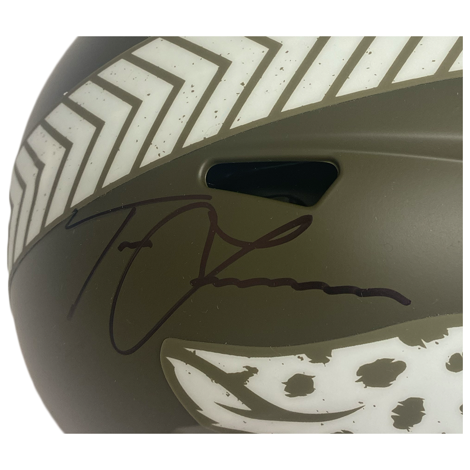 TREVOR LAWRENCE Autographed Jaguars STS Military Branch Visor Authentic Helmet FANATICS