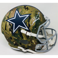 CEEDEE LAMB Autographed Dallas Cowboys Camo Alternate Speed Full Size Helmet FANATICS