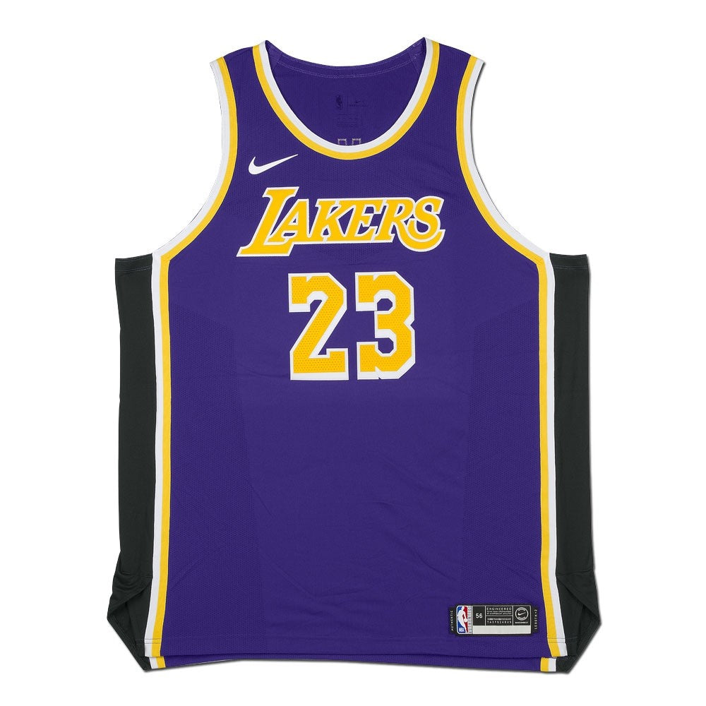 LEBRON JAMES Autographed Los Angeles Lakers Statement Edition Authentic Nike Jersey UDA