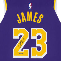 LEBRON JAMES Autographed Los Angeles Lakers Statement Edition Authentic Nike Jersey UDA